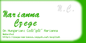 marianna czege business card